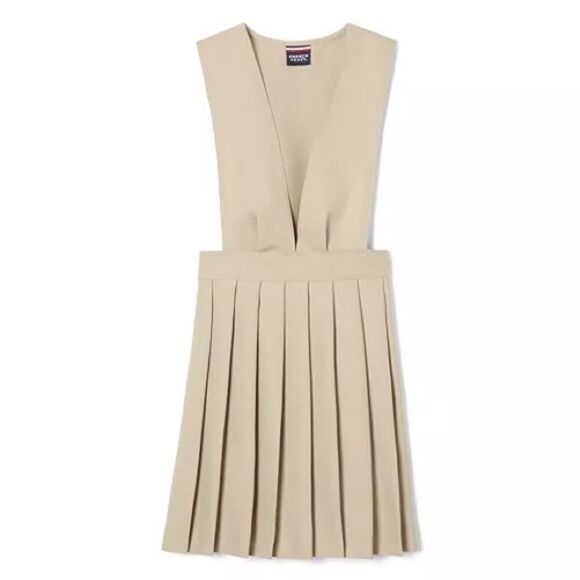 French Toast Big Girls V-Neck Pleated Jumper Uniform Dress - Size 12 - Picture 1 of 6